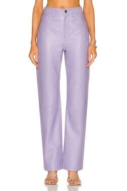 Remain Chic Pastel Lilac Lynn Leather Pants Size EU 38 / US 6